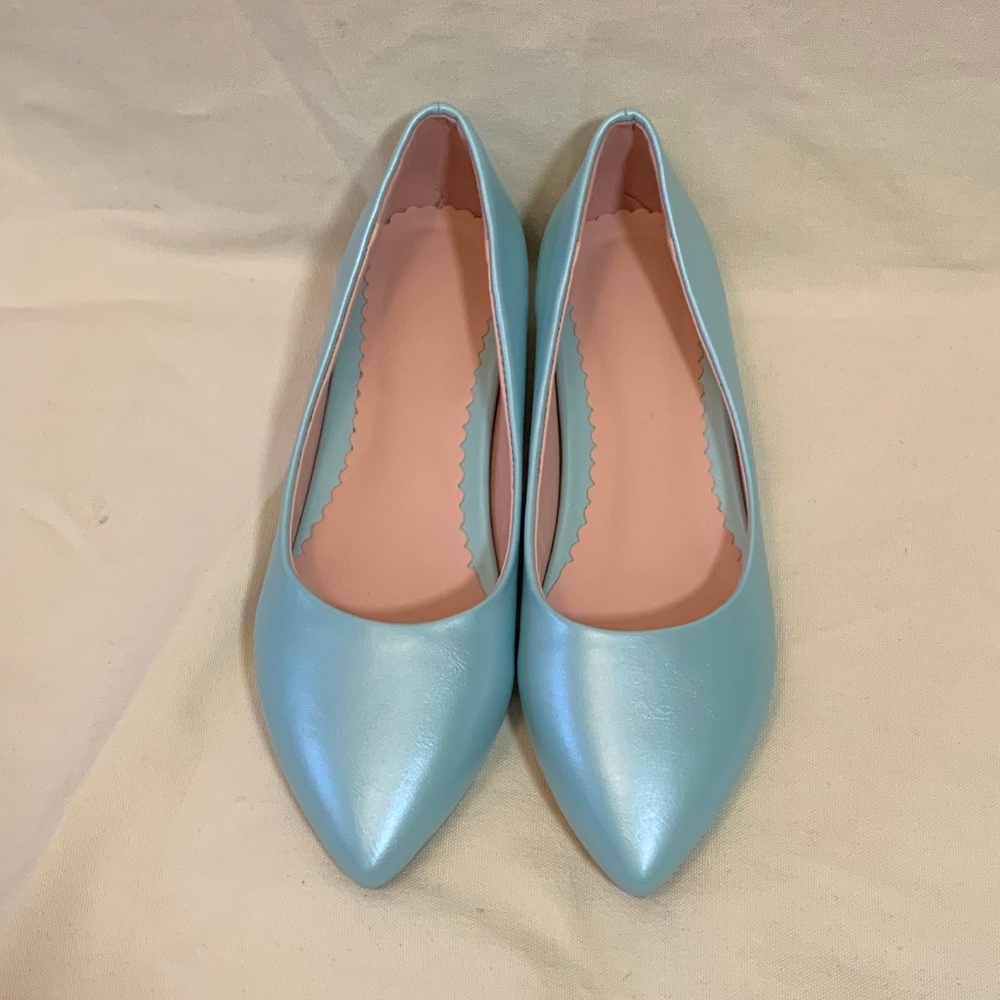 Robin's Eggs Blue Pointed Toe Flats FINAL PRICE